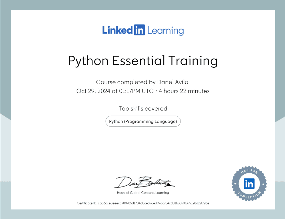 Python Essential Training